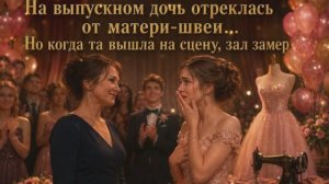 истории из жизни. истории женские. На выпускном дочь отреклась от матери-швеи…