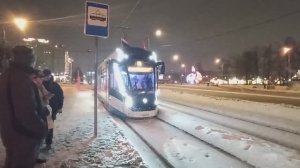 Поездка в Новогоднюю ночь на трамвае «Львенок» по маршруту Т1 (м. Университет - м. Новокузнецкая)