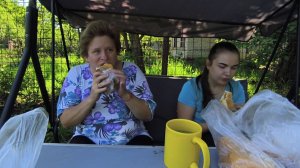 Любашины будни,мукбанг на даче ✅