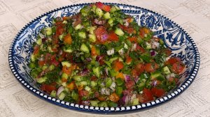 Лучший салат к шашлыку и мясу на углях