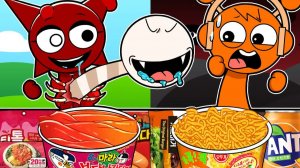 Incredibox Sprunki - MROONA и WYRUM против Sprunki_ Мукбанг в магазине! _ Анимация