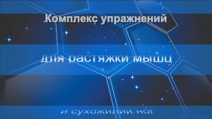 Комплекс упражнений для растяжки мышц и сухожилий ног