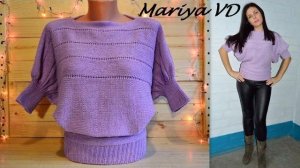 ♥СТИЛЬНЫЙ ПУЛОВЕР ЛЕТУЧАЯ МЫШЬ♥. Подробное описание. Mariya VD.