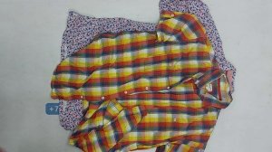 44079 Рубашки мужские летние, 1пак, Herren Sommer Hemden mix, секонд (extra) оптом