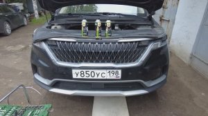 Замена масла в двигателе Kia Carnival 4 D4HE 2.2 CRDi с промывкой Clarion Guard 100-911