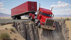 Автомобили против недостроенной дороги в BeamNG Drive!