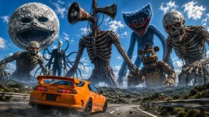 SUPRA против 15 ГИГАНТСКИХ МОНСТРОВ! #3 (Сайрен Хэд, Слендермен, Moon Woke Up, Хагги Вагги)