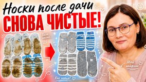 Как отстирать очень грязные носки после дачи: грязь выходит из волокон