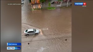 В выходные в столице Коми прошла гроза и выпал град