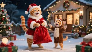 🎁 Мама-Кошка с котёнком Джинджер готовят всем рождественские подарки 🎄🐾