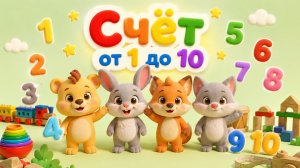 Счёт от 1 до 10! Мультик для малышей