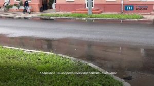В Туле затопило недавно отремонтированный участок на улице Фридриха Энгельса