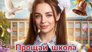 Прощай,школа! Последний школьный звонок. Шикарная музыкальная открытка.
