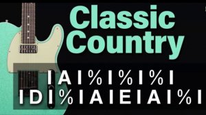 Classic Country  Guitar Backing Track in A