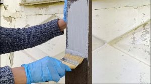 Красим различные поверхности фасадной краской бетополимерик ультраМакс.Омск.Дет сад Новопокровск