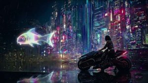 Neon Koi ✦ Cyberpunk Ambient Music in a Futuristic Rain City