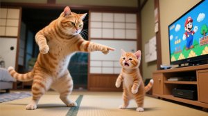 🎮 Мама-кошка ломает игровую консоль, из-за чего котенок Джинджер уходит из дома 😢