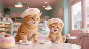 Прекрасный день в пекарне с мамой-кошкой и котенком Джинджер 🧁😻