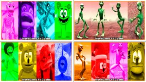 Зелёный Человек Танцует Dame Tu Cosita Music Video Megamix #181-184 в Tiles Hop - NoV