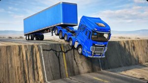 Автомобили против недостроенной дороги #10 в BeamNG Drive!
