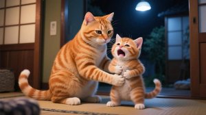🐾 Котенок Джинджер заболел из-за испорченной еды, мама-кошка спешит в больницу 😿🏥