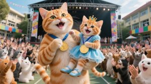 🐱 Мама-Кошка создает волшебный костюм Эльзы для выступления котенка Джинджера 👗❄️