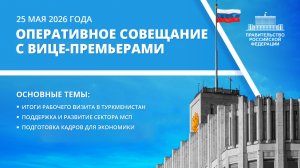 Оперативное совещание с вице-премьерами 25 мая 2026 года