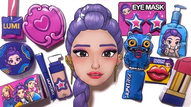 💜БУМАЖНЫЙ DIY💜 KPOP ОХОТНИЦЫ НА ДЕМОНОВ /РУМИ УХОД ЗА КОЖЕЙ И НОГТЯМИ + MЕЙКАП + ASMR