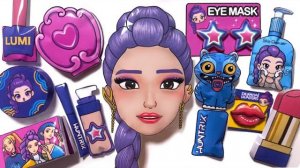 💜БУМАЖНЫЙ DIY💜 KPOP ОХОТНИЦЫ НА ДЕМОНОВ /РУМИ УХОД ЗА КОЖЕЙ И НОГТЯМИ + MЕЙКАП + ASMR