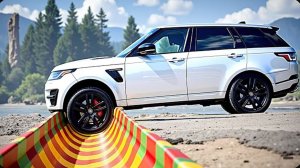 Автомобили против перевёрнутых лежачих полицейских #11 в BeamNG Drive!