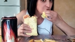 МУКБАНГ/Шаурма /фри