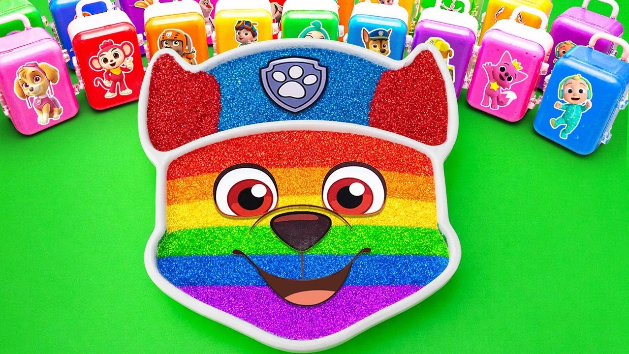 Делая радужный блеск Щенячий патруль ванной путем смешивания шлама в Rainbow яйца глины смотреть онлайн