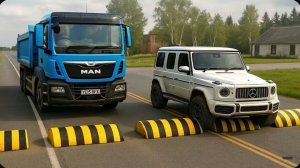 Автомобили против странных лежачих полицейских #3 в BeamNG Drive!