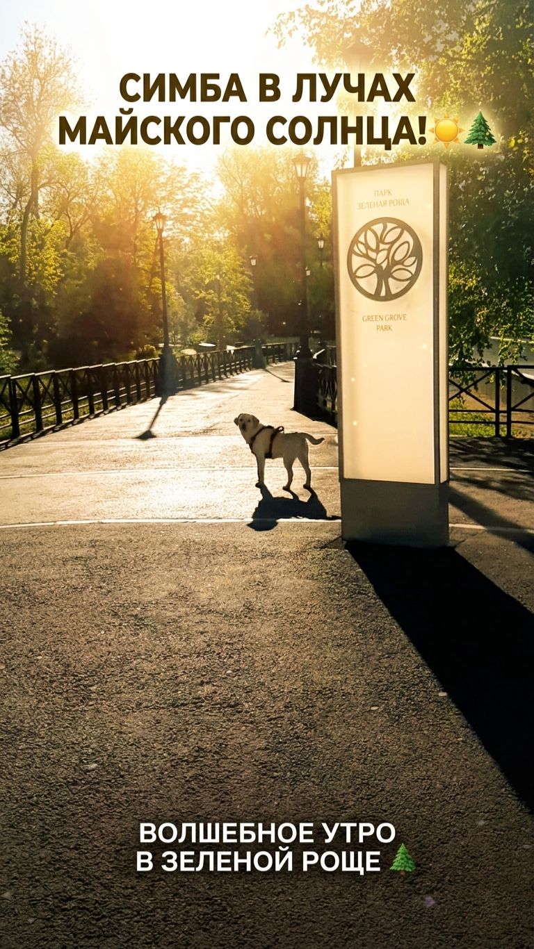 Симба в лучах майского солнца! Волшебное утро в Зеленой Роще ☀️🌲