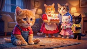 мультфильм про как рыжий Котенок Думал, Что Они Забыли О Его Дне Рождения