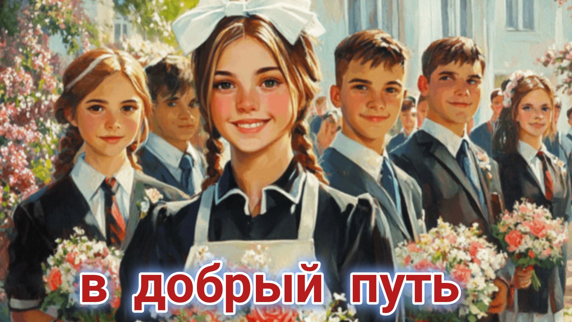 Последний школьный звонок. Самая лучшая музыкальная открытка.