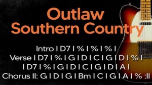 Outlaw Southern Country Guitar Backing Track in D