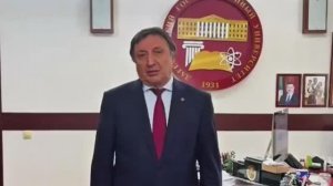 Поздравление М. Х. Рабаданова,  ректора Дагестанского государственного университета