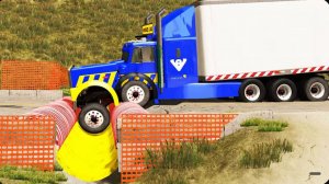 Автомобили против перевёрнутых лежачих полицейских — BeamNG Drive — 🔥 ULTIMATE Edition: