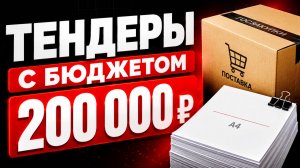 Тендеры с бюджетом 200 тыс. ₽❗️СТРАТЕГИЯ❗️в этом видео