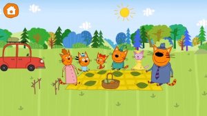 Три Кота Пикник Коржик Карамелька и Компот на отдыхе Мультик игра для детеи