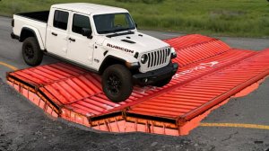 Автомобили против перевёрнутых лежачих полицейских #16 в BeamNG Drive!