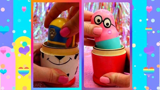 ASMR-видео: распаковка и обзор матрешек Свинки Пеппы без разговоров ❤️