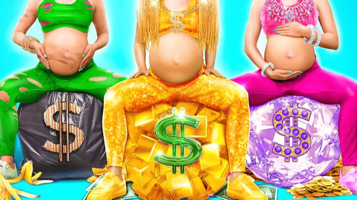 Бедная vs очень богатая беременная: дорогие и дешевые лайфхаки 💰