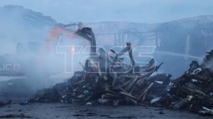 Ликвидация пожара на рынке «Тополек» в Новой Москве