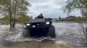 Испытание на воде: вездеход ТУНДРА 4х4 модель №2 в деле
