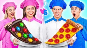 Кулинарное шоу Челлендж# Мальчики VS Девочки # Сумасшедшие Кулинарные Идеи от Multi DO Smile