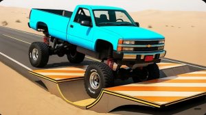 Автомобили против перевёрнутых лежачих полицейских #21 в BeamNG Drive!