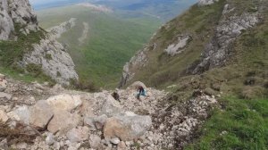 Подъём на Ангар Бурун по холодному кулуару