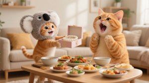Самый полезный подарок в мире 🎁 Котёнок в капюшоне коалы выиграл для своей мамы жемчужное ожерелье